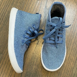 Allbirds Tree Toppers High Top Sneakers Blue Nikau Sapphire White Sole Women 6